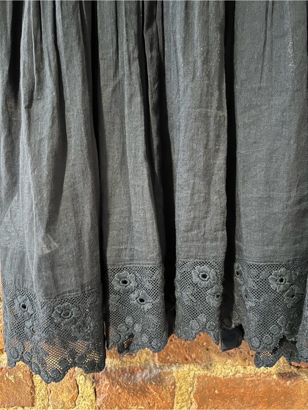 J. Crew Black Pintuck Short-Sleeve Blouse with Eyelet Hem - Picture 4 of 4